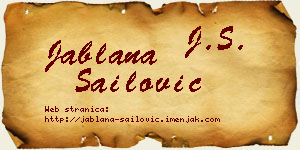 Jablana Sailović vizit kartica